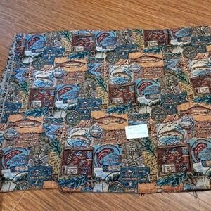 Tapestry Fabric Piece Heavy Woven Fish Hook Decor 1 Yard Plus 7 in. x 50